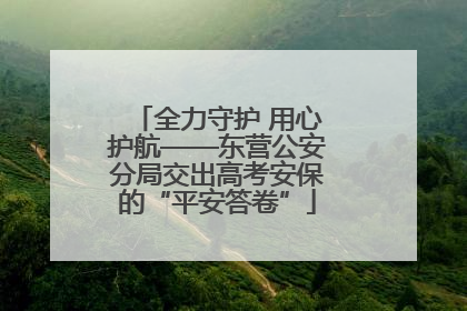 全力守护 用心护航——东营公安分局交出高考安保的“平安答卷”