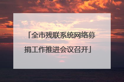 全市残联系统网络募捐工作推进会议召开