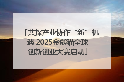 共探产业协作“新”机遇 2025金熊猫全球创新创业大赛启动