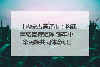 内蒙古通辽市：构建网络宣传矩阵 铸牢中华民族共同体意识