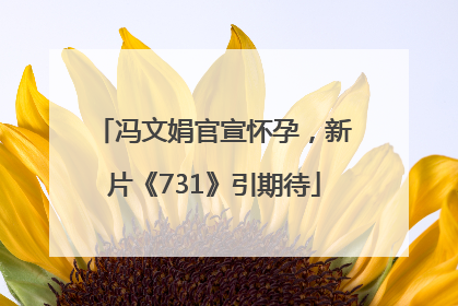 冯文娟官宣怀孕，新片《731》引期待