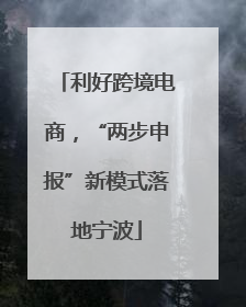 利好跨境电商，“两步申报”新模式落地宁波