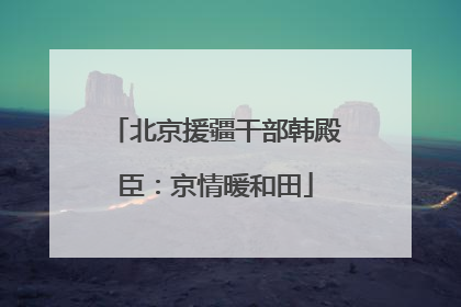 北京援疆干部韩殿臣：京情暖和田