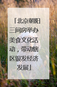 北京朝阳三间房举办美食文化活动，带动辖区银发经济发展
