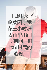 城里来了收菜团，我花三小时赶去山里串门，带回一群七旬村民的心愿