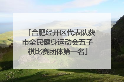 合肥经开区代表队获市全民健身运动会五子棋比赛团体第一名