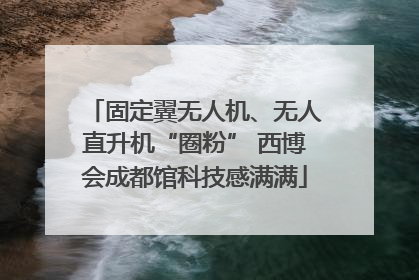 固定翼无人机、无人直升机“圈粉” 西博会成都馆科技感满满