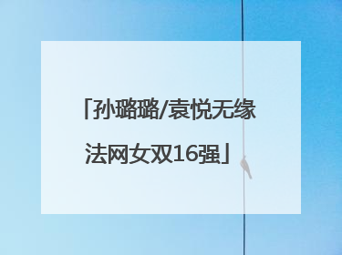 孙璐璐/袁悦无缘法网女双16强