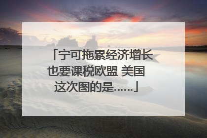宁可拖累经济增长也要课税欧盟 美国这次图的是……