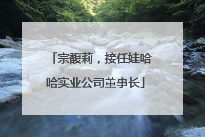 宗馥莉，接任娃哈哈实业公司董事长