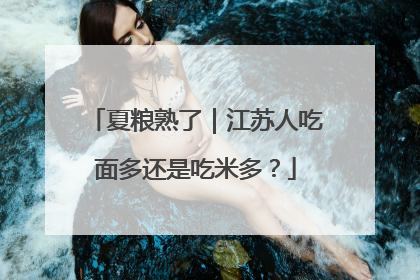 夏粮熟了｜江苏人吃面多还是吃米多？
