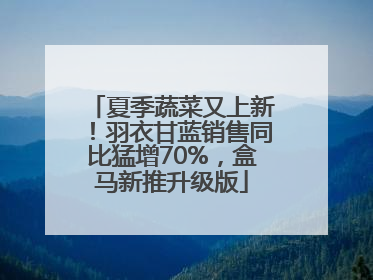 夏季蔬菜又上新！羽衣甘蓝销售同比猛增70%，盒马新推升级版