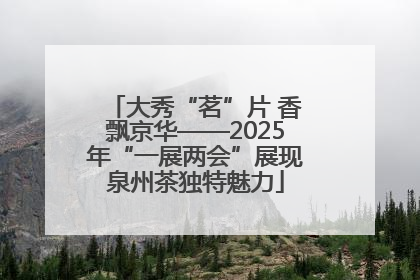 大秀“茗”片 香飘京华——2025年“一展两会”展现泉州茶独特魅力