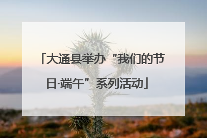 大通县举办“我们的节日·端午”系列活动
