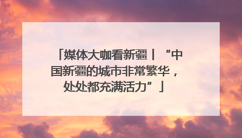 媒体大咖看新疆丨“中国新疆的城市非常繁华，处处都充满活力”