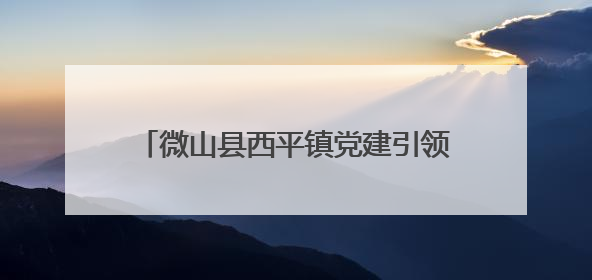 微山县西平镇党建引领打造家门口“就业圈”