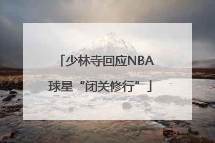 少林寺回应NBA球星“闭关修行”