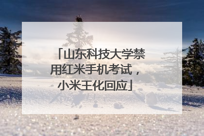 山东科技大学禁用红米手机考试，小米王化回应