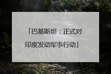 巴基斯坦：正式对印度发动军事行动