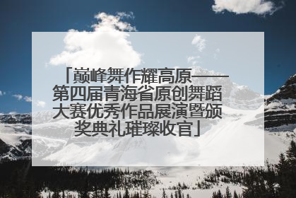 巅峰舞作耀高原——第四届青海省原创舞蹈大赛优秀作品展演暨颁奖典礼璀璨收官