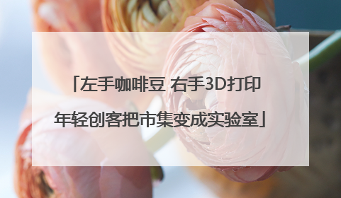 左手咖啡豆 右手3D打印 年轻创客把市集变成实验室