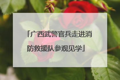 广西武警官兵走进消防救援队参观见学