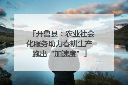 开鲁县：农业社会化服务助力春耕生产跑出“加速度”