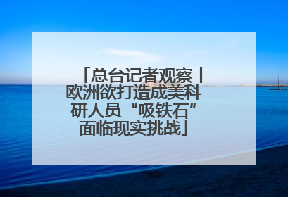 总台记者观察丨欧洲欲打造成美科研人员“吸铁石”面临现实挑战