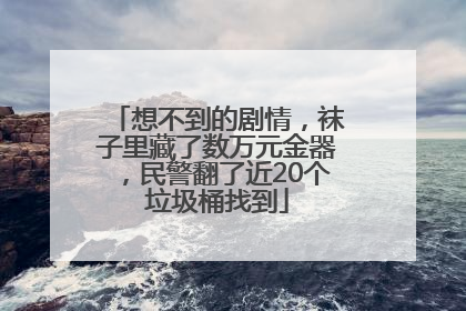 想不到的剧情，袜子里藏了数万元金器，民警翻了近20个垃圾桶找到