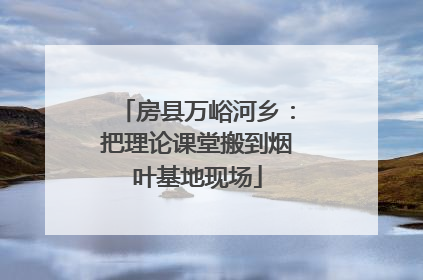 房县万峪河乡：把理论课堂搬到烟叶基地现场