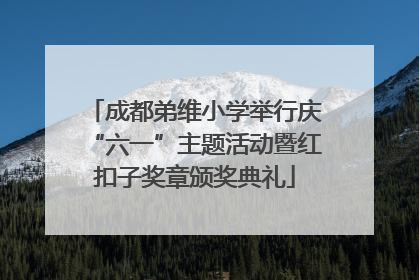 成都弟维小学举行庆“六一”主题活动暨红扣子奖章颁奖典礼