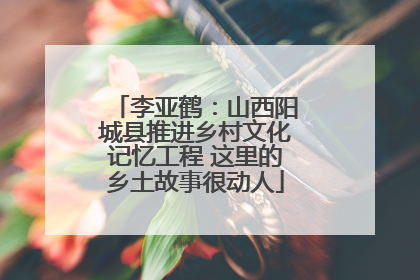 李亚鹤：山西阳城县推进乡村文化记忆工程 这里的乡土故事很动人