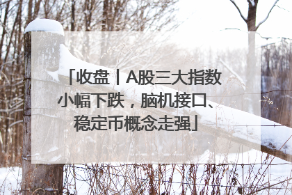收盘丨A股三大指数小幅下跌，脑机接口、稳定币概念走强