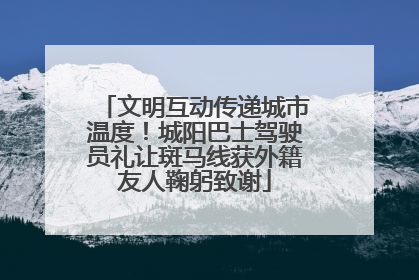 文明互动传递城市温度！城阳巴士驾驶员礼让斑马线获外籍友人鞠躬致谢