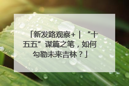新发路观察+｜“十五五”谋篇之笔，如何勾勒未来吉林？