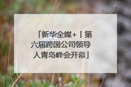 新华全媒+丨第六届跨国公司领导人青岛峰会开幕