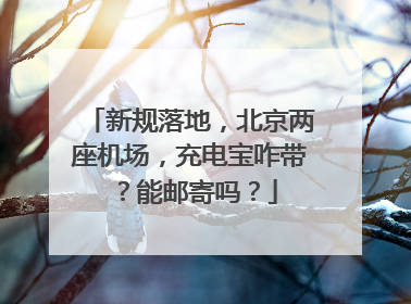 新规落地，北京两座机场，充电宝咋带？能邮寄吗？