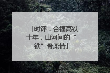 时评：合福高铁十年，山河间的“铁”骨柔情