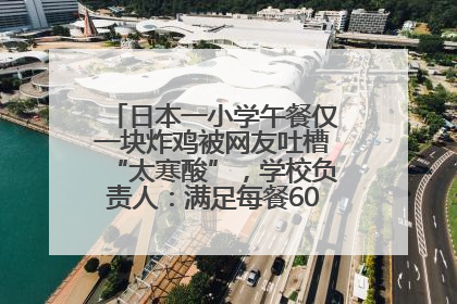 日本一小学午餐仅一块炸鸡被网友吐槽“太寒酸”，学校负责人：满足每餐600千卡的标准
