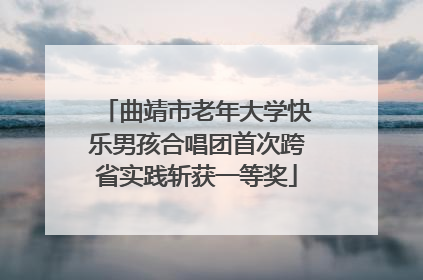 曲靖市老年大学快乐男孩合唱团首次跨省实践斩获一等奖