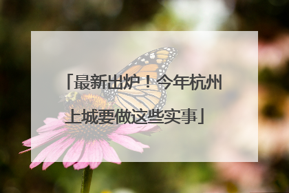 最新出炉！今年杭州上城要做这些实事