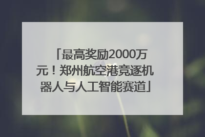 最高奖励2000万元！郑州航空港竞逐机器人与人工智能赛道