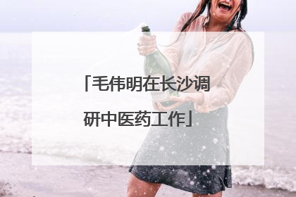 毛伟明在长沙调研中医药工作