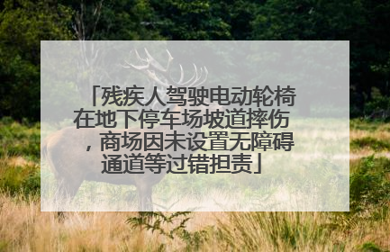 残疾人驾驶电动轮椅在地下停车场坡道摔伤，商场因未设置无障碍通道等过错担责