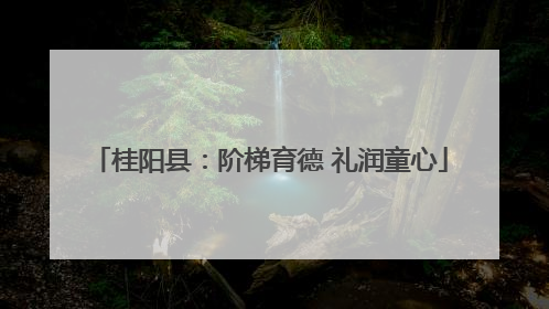 桂阳县：阶梯育德 礼润童心