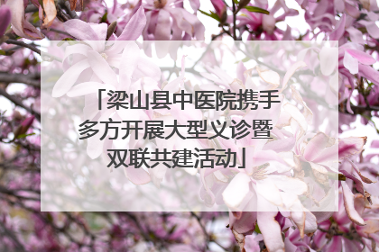 梁山县中医院携手多方开展大型义诊暨双联共建活动