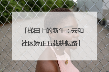 梯田上的新生：云和社区矫正五载耕耘路