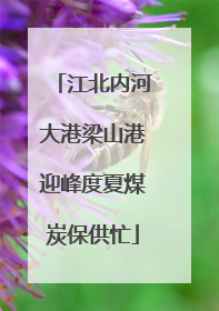 江北内河大港梁山港迎峰度夏煤炭保供忙