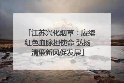 江苏兴化烟草：赓续红色血脉担使命 弘扬清廉新风促发展