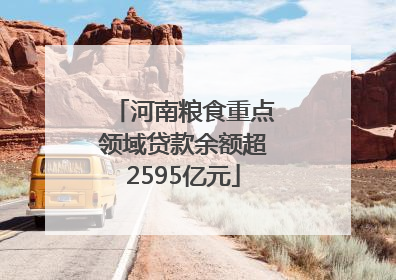 河南粮食重点领域贷款余额超2595亿元